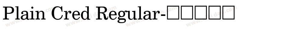Plain Cred Regular字体转换